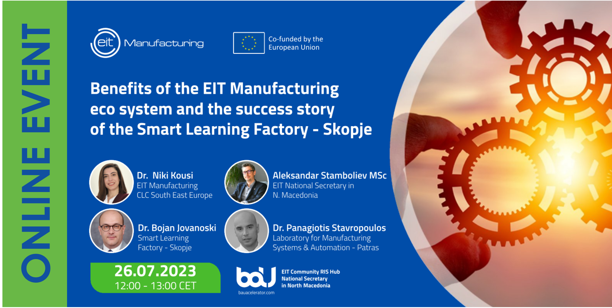 Online event: Benefits of the EIT Manufacturing ecosystem and the success story of the SLFS